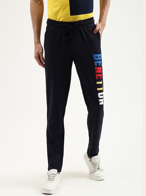 United Colors of Benetton Navy Regular Fit Trackpants