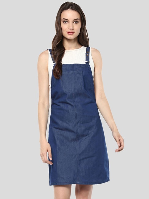 StyleStone Blue Regular Fit Shift Dress Price in India