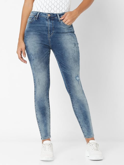 Spykar Blue Super Skinny Fit Jeans