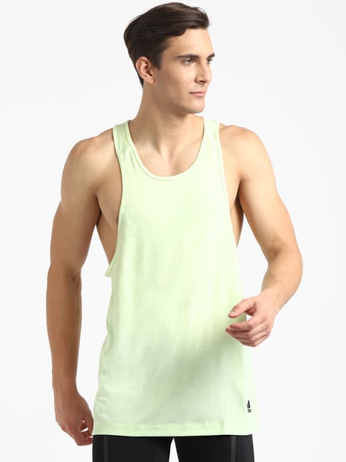 adidas Green Scoop Neck Vest-adidas-Apparel-TATA CLIQ