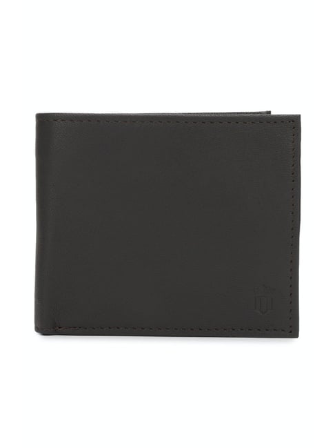 Men's Black Leather Wallet Slim Billfold
