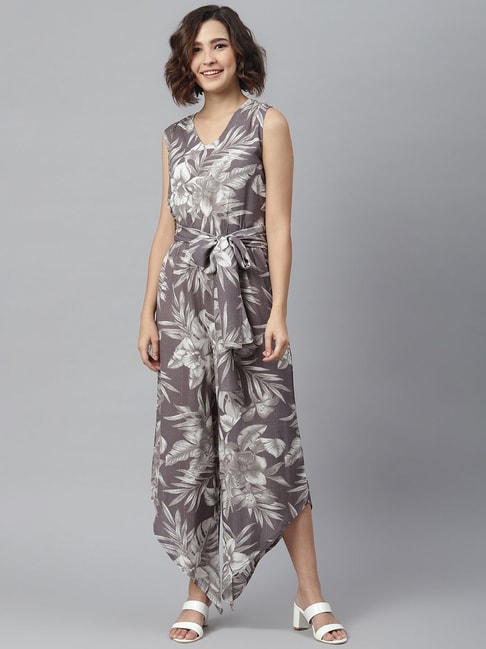 Details more than 79 grey flowery jumpsuit