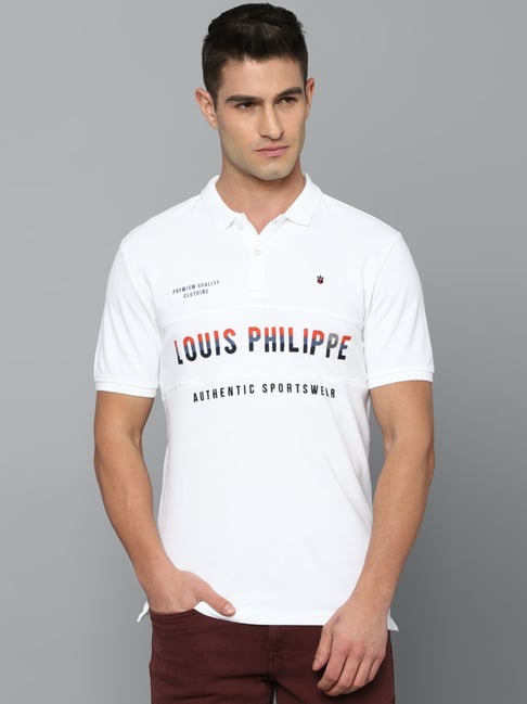 Buy Louis Philippe Sport Blue Cotton Polo T-Shirt for Men Online @ Tata CLiQ