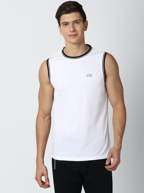 Peter England White Slim Fit Vest