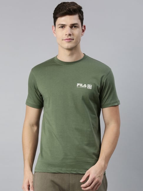 Fila green t best sale shirt