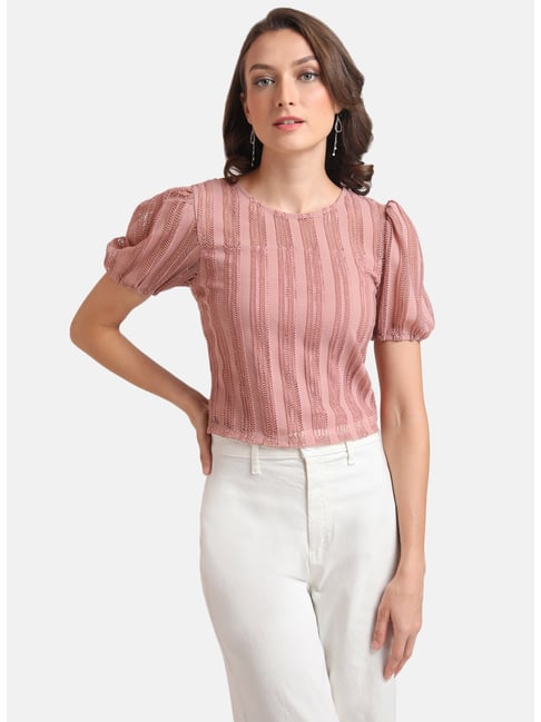 Buy Kazo Pink Embellished Casual Shirt for Women's Online @ Tata CLiQ