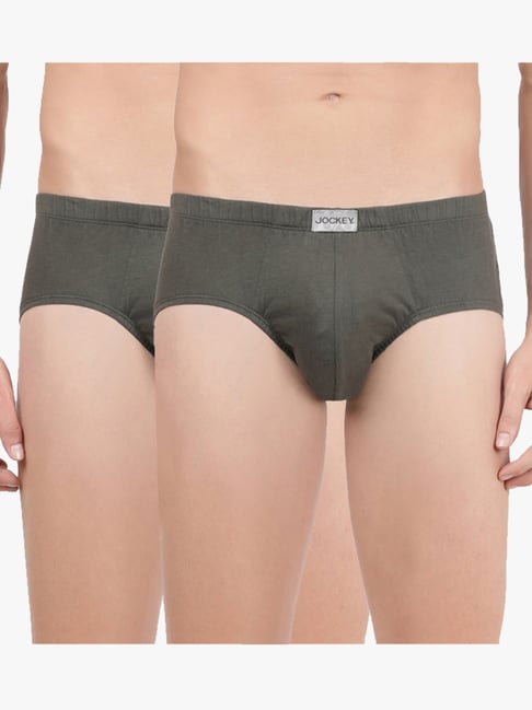 Buy Jockey Olive Comfort Fit Briefs - Pack of 2 for Men's Online @ Tata CLiQ