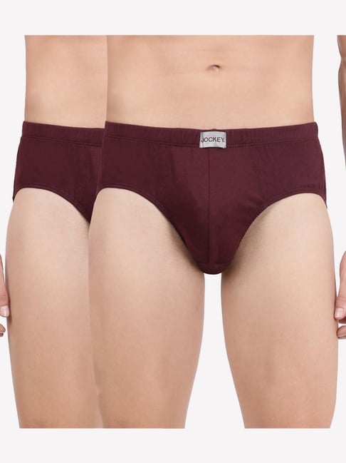 Buy Jockey Maroon Comfort Fit Briefs - Pack of 2 for Men's Online @ Tata  CLiQ