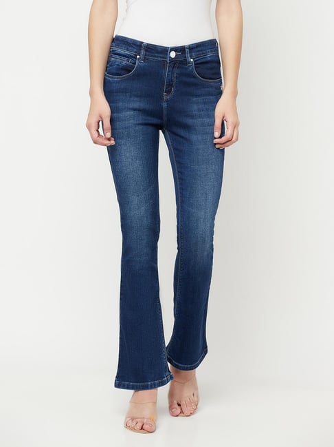 Buy Crimsoune Club Blue Bootcut Jeans for Women Online @ Tata CLiQ