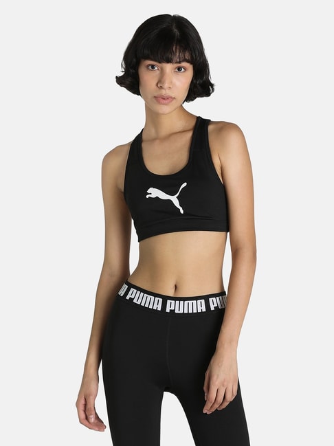 Puma Black Running Sports Bra - Buy Puma Black Running Sports Bra online in  India