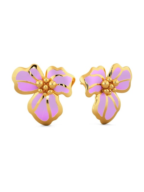 Melorra 18k Gold Blooming Lilac Earrings for Women