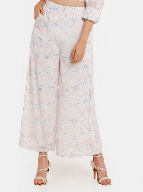 Zink London Off White Printed Palazzos-picture-18