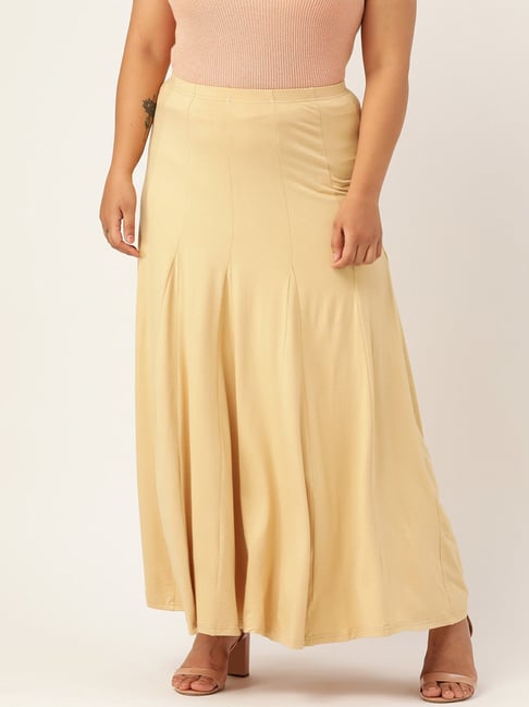 Beige long skirt on sale online