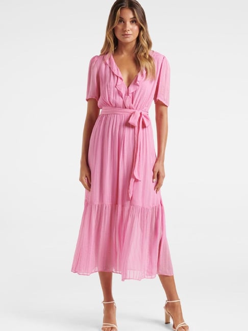 Buy Forever New Pink Regular Fit Dress for Women Online Tata CLiQ
