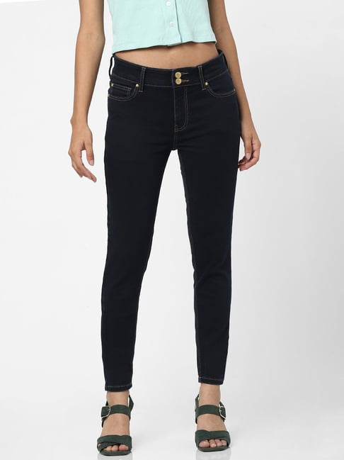 Only Navy Skinny Fit High Rise Jeans