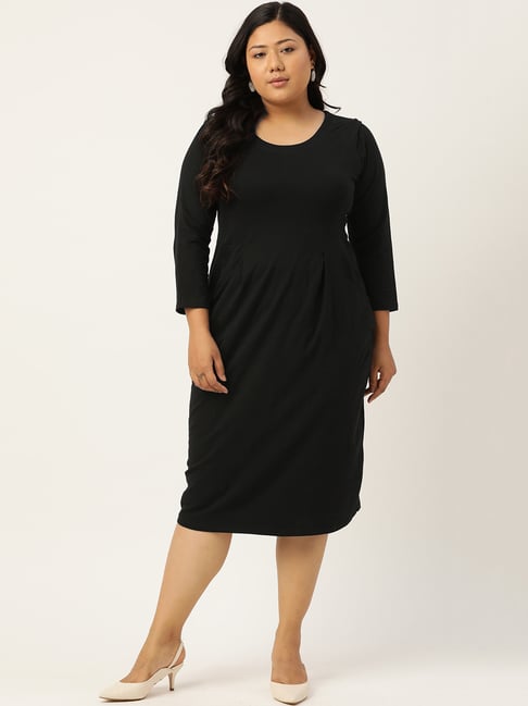 theRebelinme Black Midi Dress
