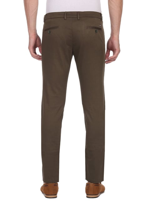 Buy Peter England Men Beige Printed Slim Chino Trousers - Trousers for Men  1802450 | Myntra