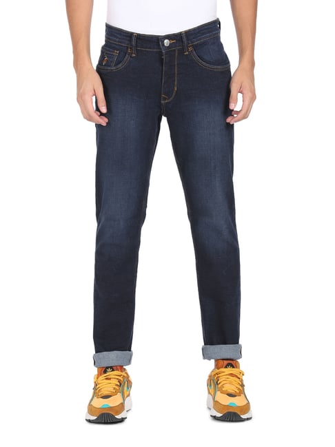 Buy U.S. Polo Assn. Blue Cotton Slim Fit Jeans for Mens Online @ Tata CLiQ