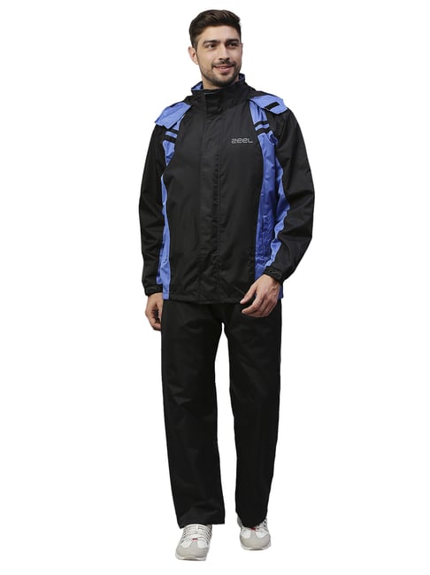 Zeel Black & Blue Rainwear Suit - Price History