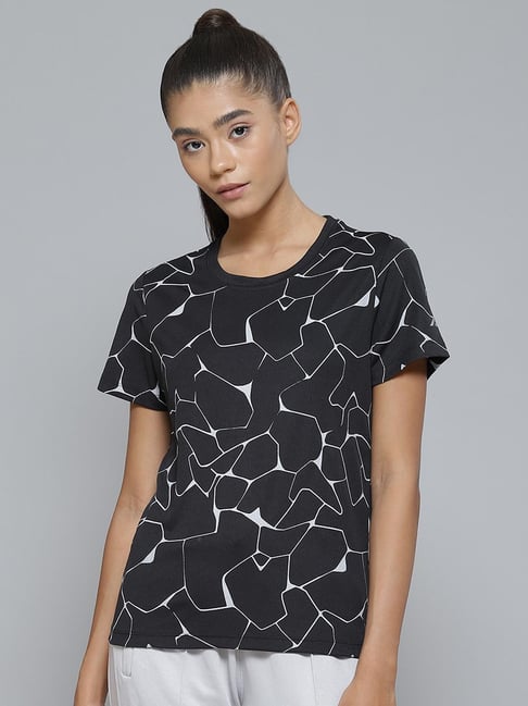 ALCIS Black Abstract Print Sports T-shirt-picture-43