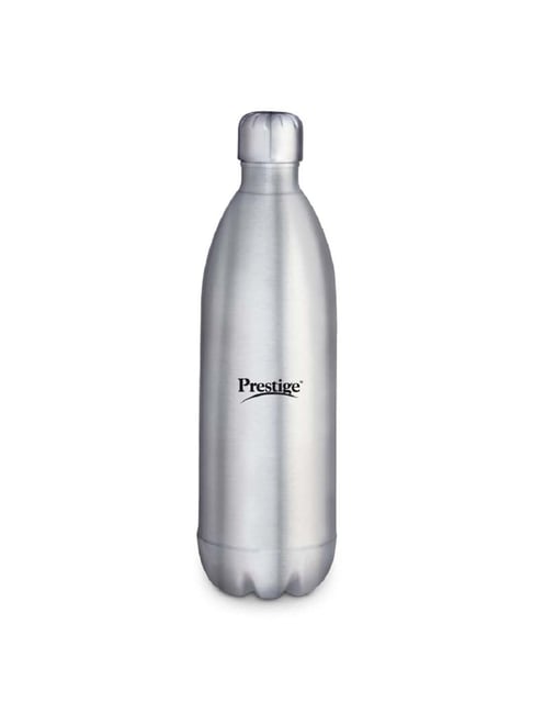 Prestige Silver Stainless Steel Double Wall Insulated Water Bottle L)  Set of