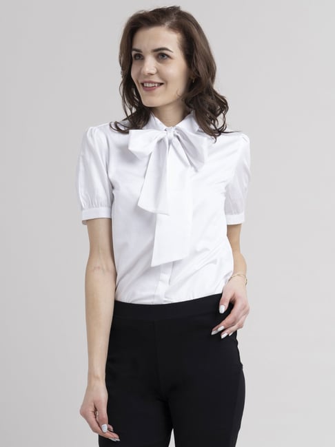 FableStreet Cotton White Shirt Price in India
