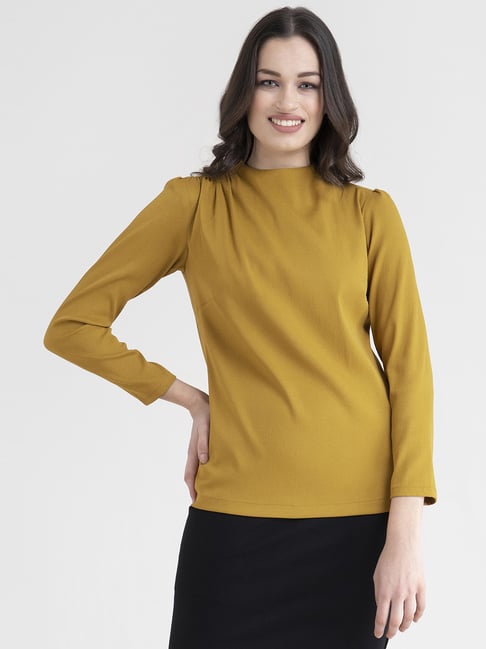 Buy Fablestreet Mustard Full Sleeve Top for Women Online Tata CLiQ