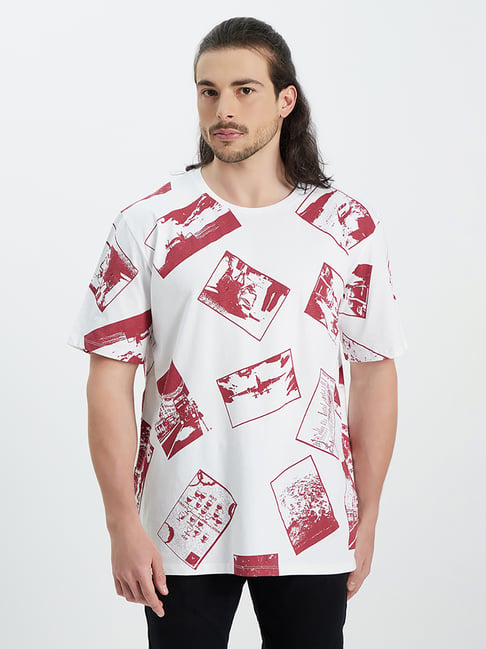 Billionaire Boys Club: White Printed T-Shirt