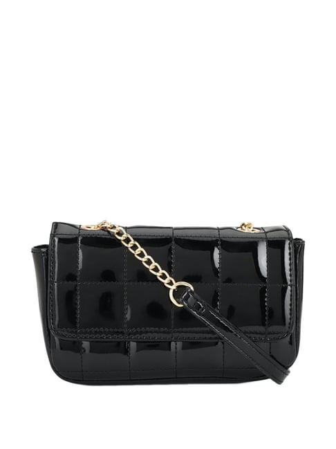 Forever 21 Black Quilted Medium Sling Handbag - Main Image