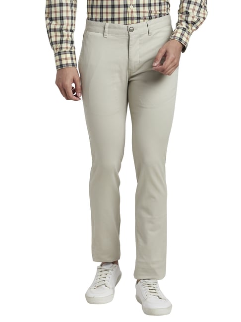 Parx Grey Super Slim Fit Chinos