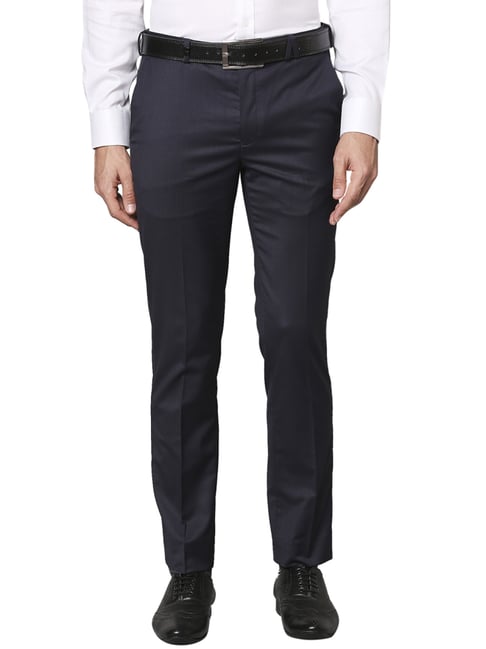 Park Avenue Blue Super Slim Fit Trousers