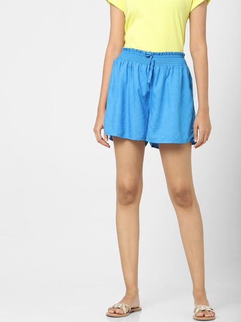 Vero Moda Blue Regular Fit Shorts