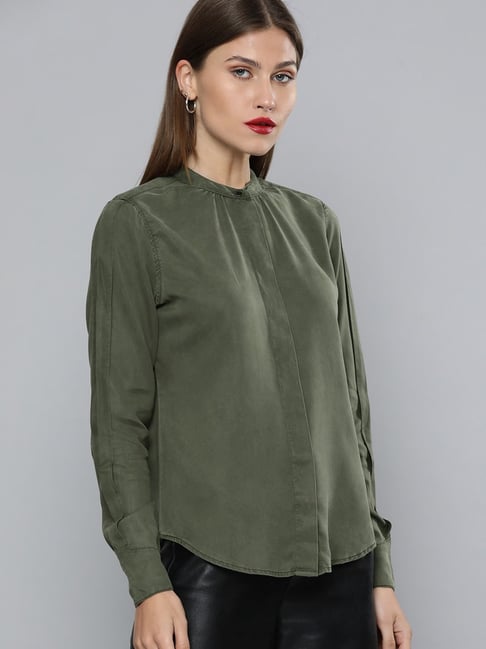 Levi's Green Relaxed Fit Shirt Price in India