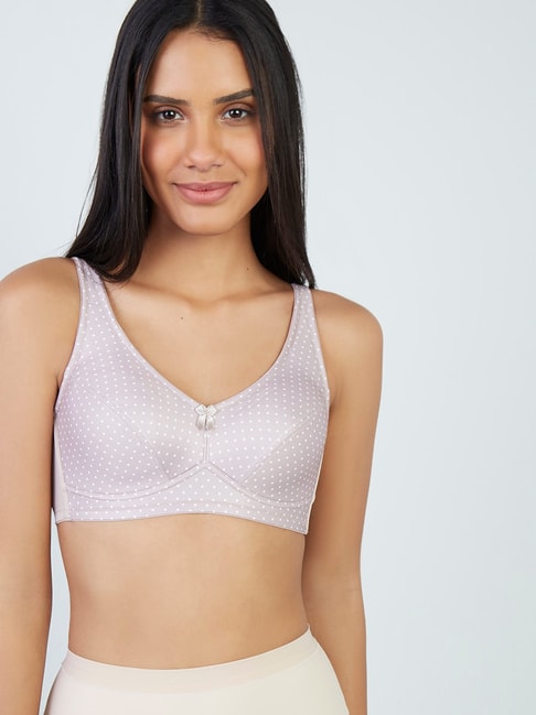 Wunderlove by Westside Light Mauve Polka-Dotted Padded Bra Price in India