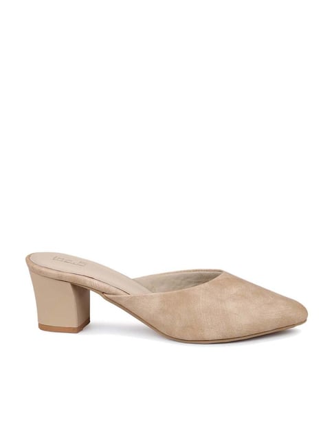 Inc 5 Inc.5 Women's Beige Mule Shoes