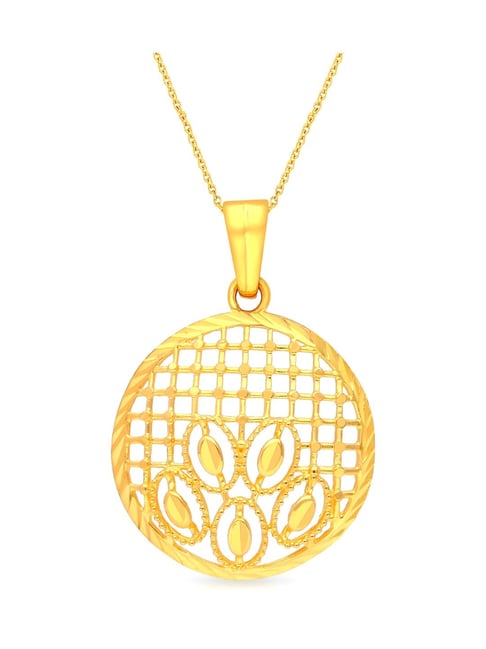 Malabar Gold and Diamonds 22k Gold Pendant without Chain for Women