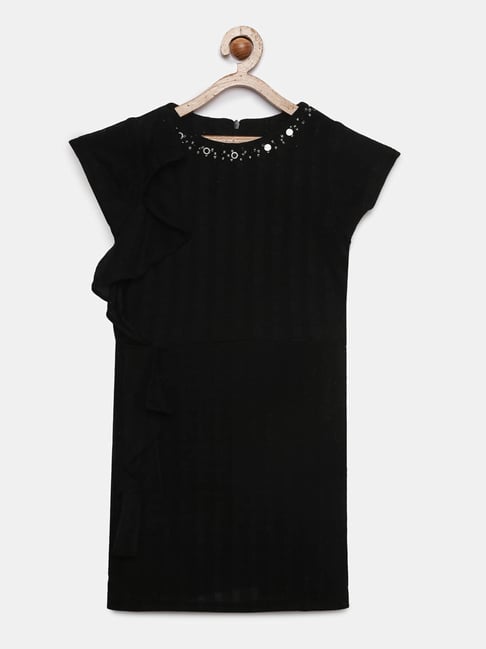 Tiny Girl Black Solid Dress