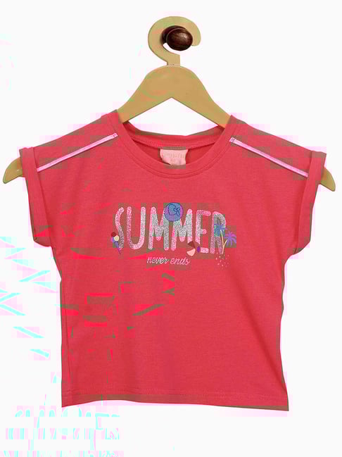 Buy Tiny Girl Red Graphic Print T-Shirt for Girls Clothing Online