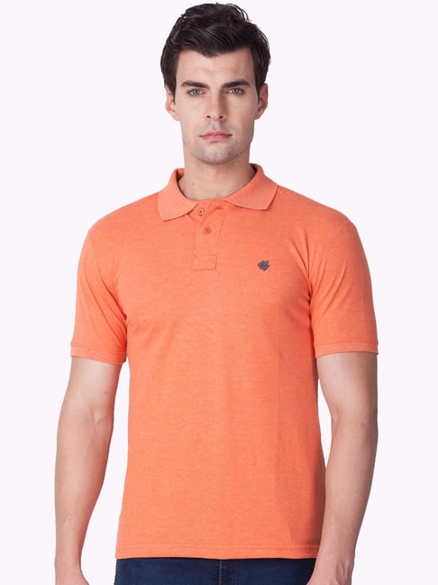 Buy Onn Orange Cotton Regular Fit Polo T Shirt for Mens Online Tata CLiQ