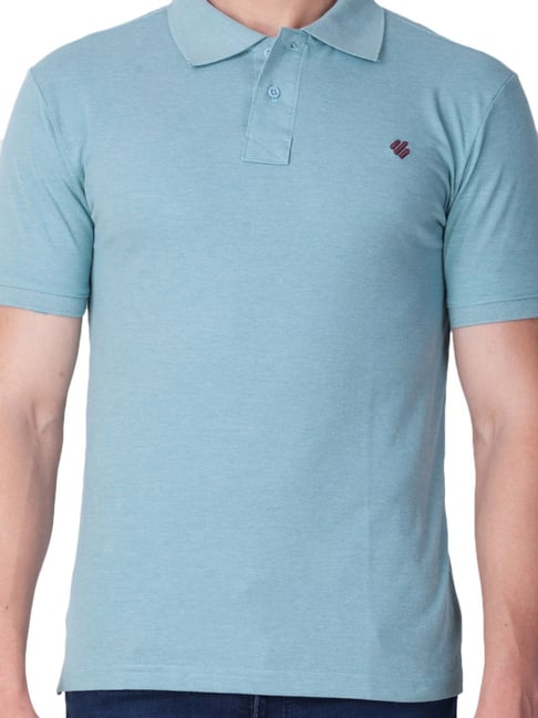Buy Onn Blue Cotton Regular Fit Polo T-Shirt for Mens Online