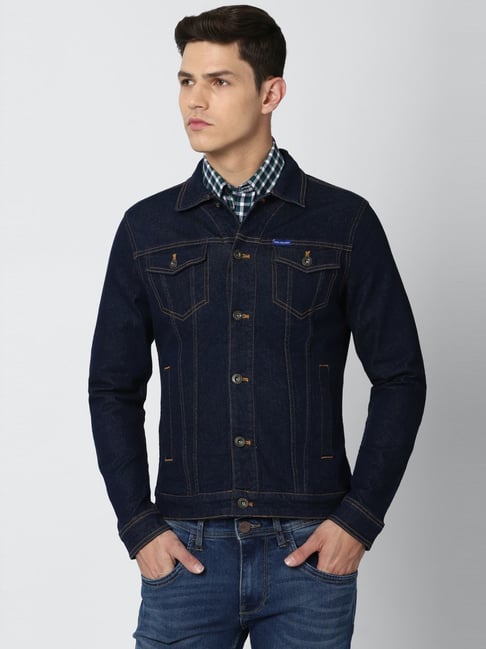 Buy FTX Men Solid Dark Blue Denim Jacket (535_2)_S at Amazon.in