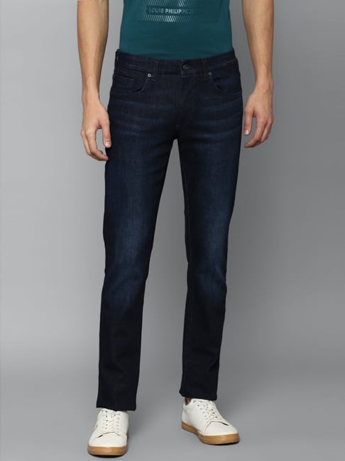 Buy Wrangler Navy Cotton Slim Fit Jeans for Mens Online @ Tata CLiQ