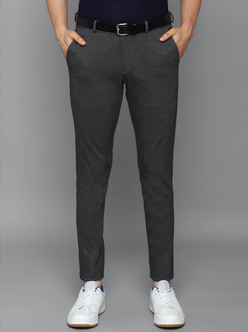 Buy Men Olive Ultra Slim Fit Solid Casual Trousers Online - 554168 | Allen  Solly