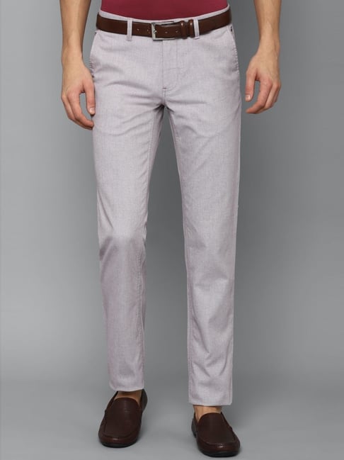 Louis Philippe Men STEVEN Khaki Solid Slim Fit Regular trousers- Size 32  Blue | eBay