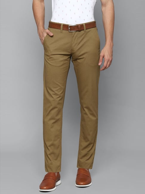 Buy Louis Philippe Sport Khaki Cotton Slim Fit Self Pattern Trousers for  Mens Online @ Tata CLiQ