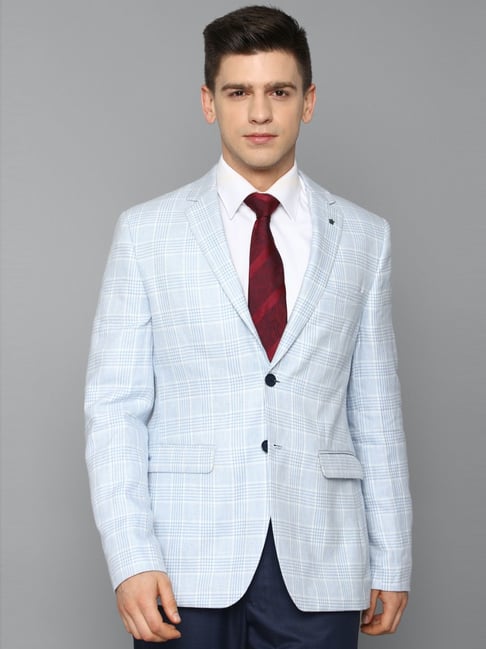 Buy LOUIS PHILIPPE Checks Linen Slim Fit Men's Work Blazer