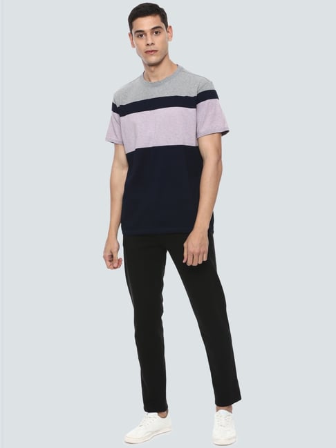 Louis Philippe Jeans Colorblock Men Round Neck Purple T-Shirt - Buy Louis  Philippe Jeans Colorblock Men Round Neck Purple T-Shirt Online at Best  Prices in India
