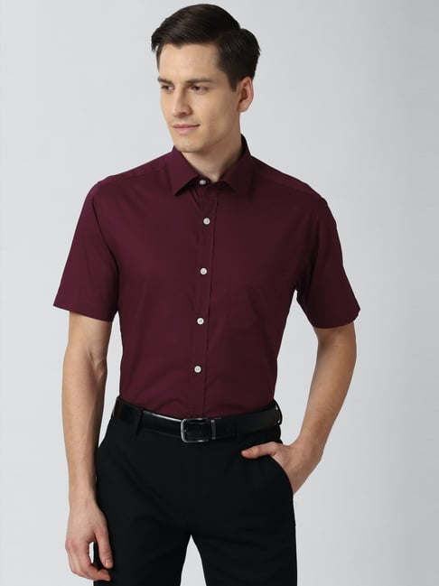 Peter England Purple Regular Fit Shirt-picture-39