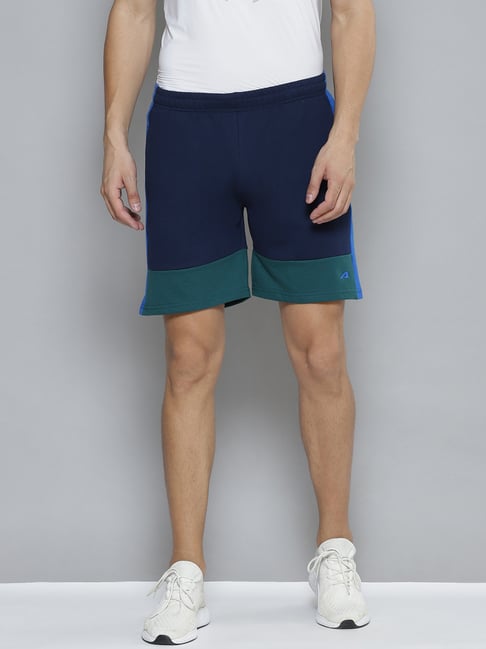alcis blue regular fit shorts