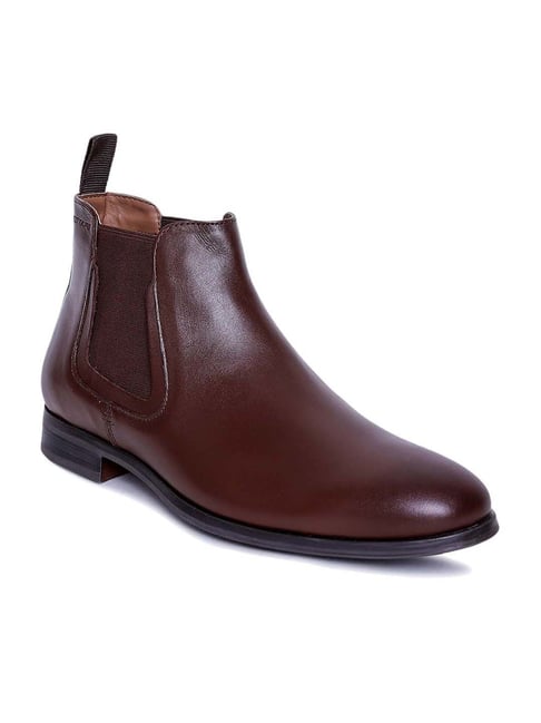 Red Tape Men's Maroon Chelsea Boots